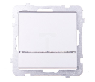SONATA Łącznik kontrolny z podświetleniem srebro mat ŁP-12RS/m/38
