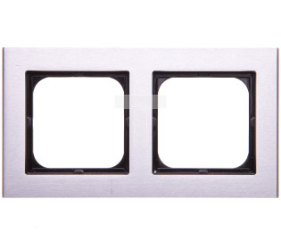SONATA Ramka podwójna aluminium matal R-2RA/35