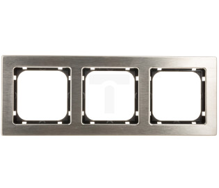 SONATA Ramka potrójna stal inox metal R-3RM/37