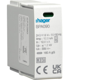 SPD Moduł T1+T2 MOV 1P L-N Iimp=12,5 kA In=12,5kA Imax=50kA Up1,2kV SPA090