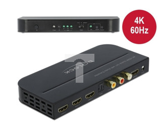 SWITCH VIDEO DELOCK 3X HDMI 4K Z AUDIO EXTRACTOR