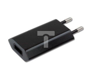 Sieciowa Ładowarka 100-240V - USB 5V 1A Slim Czarna