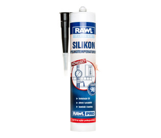 Silikon wysokotemperaturowy 380C czarny 300ml R-SL-TK-07