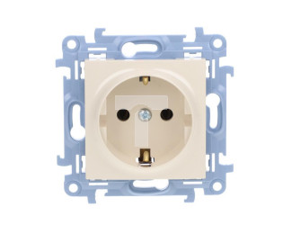 Simon 10 Gniazdo pojedyncze SCHUKO kremowe 16A 250V IP20 CGSZ1.01/41
