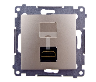 Simon 54 Gniazdo HDMI metalizowane złoty mat DGHDMI.01/44