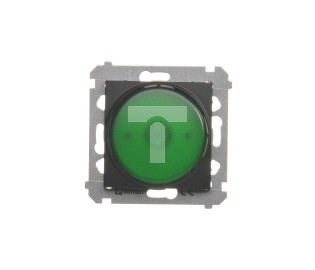 Simon 54 Sygnalizator świetlny LED – światło zielone (moduł) 230V czarny mat DSS3.01/49