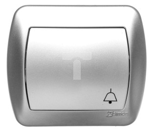 Simon Akord Przycisk /dzwonek/ aluminium metaliowane AD1/26
