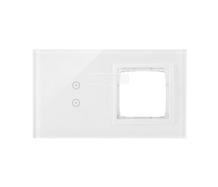 Simon Touch ramki Panel dotykowy S54 Touch, 2 moduły, 2 pola dotykowe pionowe + 1 otwór na osprzęt S54, biała perła DSTR230/70