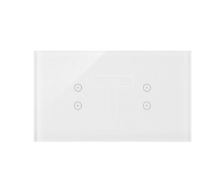 Simon Touch ramki Panel dotykowy S54 Touch, 2 moduły, 2 pola dotykowe pionowe + 2 pola dotykowe pionowe, biała perła DSTR233/70