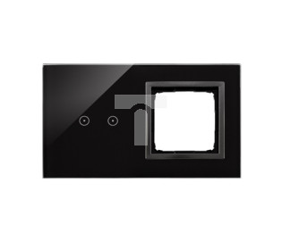 Simon Touch ramki Panel dotykowy S54 Touch, 2 moduły, 2 pola dotykowe poziome + 1 otwór na osprzęt S54, zastygła lawa DSTR220/73