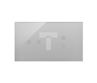 Simon Touch ramki Panel dotykowy S54 Touch, 2 moduły, 2 pola dotykowe poziome + 2 pola dotykowe pionowe, srebrna mgła DSTR223/71