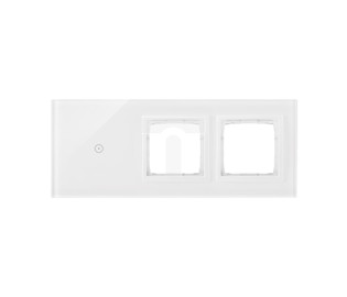 Simon Touch ramki Panel dotykowy S54 Touch, 3 moduły, 1 pole dotykowe + 2 otwory na osprzęty S54, biała perła DSTR3100/70