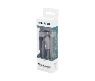 Słuchawki douszne z mikrofonem BLOW B-100 BLACK kabel plecionka nylonowa 32-810