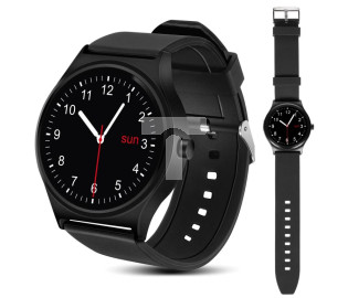 Smartwatch inteligentny zegarek RS100 NanoRS bluetooth krokomierz monitor snu pomiar tętna czarny