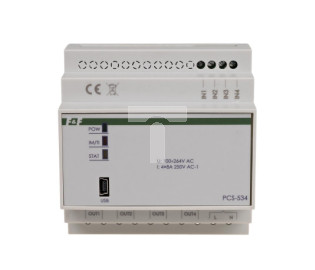 Sterownik impulsowo-czasowy 1s-100h 24-230V AC/DC 4-kanałowy MAX-PCS-534