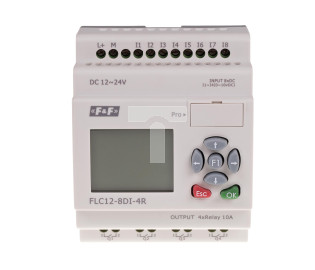 Sterownik programowalny 12-24V DC FLC12-8DI-4R