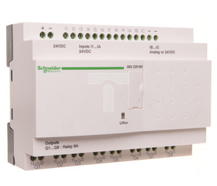 Sterownik programowalny 12 wejść 8 wyjść 24V DC RTC/LCD Zelio SR2D201BD