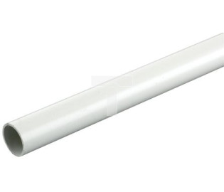 Sztywny, Ø 20mm, dł. 2m, materiał: PVC, kolor: Biały, RS PRO