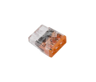 Szybkozłączka 3x 0,5-2,5mm2 transparentna/pomarańczowa 2273-203 /100szt./