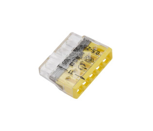 Szybkozłączka 5x 0,5-2,5mm2 transparentna/żółta 2273-205 /100szt./