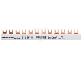 Szyna łączeniowa 3P 63A 10mm2 widełkowa (12mod.) 3F S12 3F-10 45.122