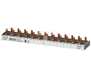 Szyna łączeniowa 3P+N 10mm2 sztyftowa 12 modułowa dla wyłączników 1P+N wąskich (5SV1 5SV6 5SL60) pełna izolacja 5ST3673-0