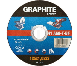 Tarcza tnąca do metalu 125 x 1.0 x 22.2 mm 41 A60-T-BF 57H707