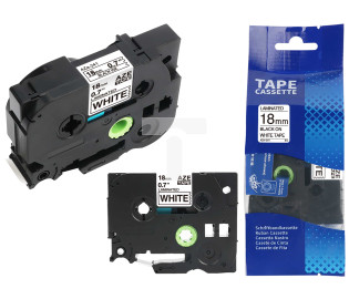 Taśma do drukarki BROTHER TZ-241 / 18mm 8m / Biała taśma TZe-241