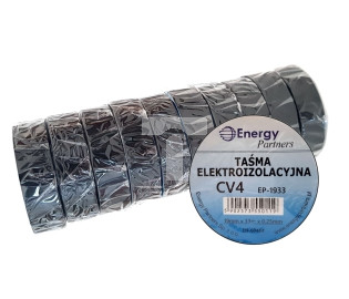 Taśma elektroizolacyjna PCW (zestaw 10 rolek 19mm x 33m x 0.25mm) czarna - CV4(EP-1933)CZA10 - EP-239284