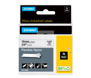 Taśma nylonowa elastyczna do drukarek 19mm x 3,5mm biała S0718120 18489
