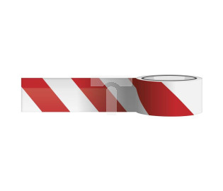Taśma ostrzegawcza 75mm x 250m biało-czerwona F6033