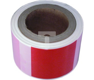 Taśma ostrzegawcza 80mm x 100m biało-czerwona MN-05-605