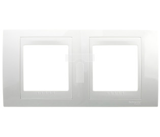 Unica Plus Ramka podwójna pozioma biel polarna MGU6.004.18