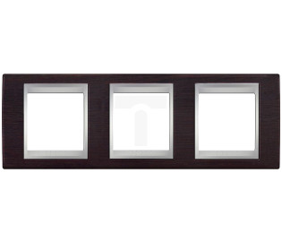 Unica, ramka 3-krotna pozioma wenge MGU66.006.0M3