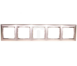 VALENA Ramka pięciokrotna pozioma aluminium/srebro 770355