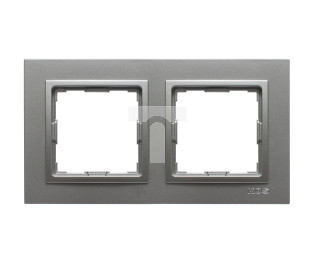 VENA2 Ramka podwójna aluminium 524082