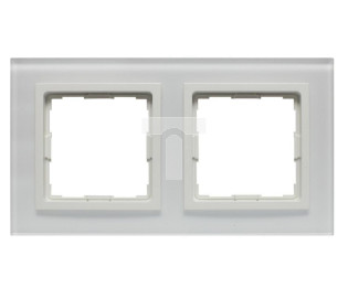VENA2 Ramka podwójna szkło Xglass akrylowe białe + biały 5204182