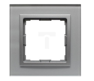 VENA2 Ramka pojedyncza szkło Xglass akrylowe srebrny + aluminum 5240181