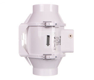 Wentylator kanałowy fi 100 230V 33W 187m3/h 36dB o przepływie mieszanym TT100