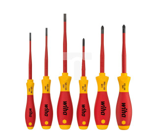 Wiha zestaw wkrętaków izolowanych 1000V SoftFinish Electric SlimFix 6cz. Płaskie + PH + SL PZ2