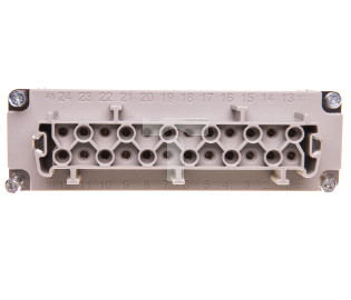Wklad złącza 24P+PE żeński 16A 500V EPIC H-BE 24 BS 10197100