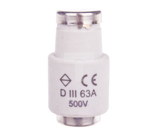 Wkładka bezpiecznikowa BiWts 63A DIII gF 500V LE33F63