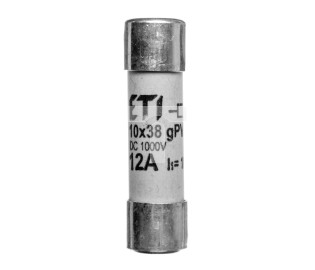 Wkladka bezpiecznikowa cylindryczna PV 10x38mm 12A gPV 1000V DC CH10 002625106