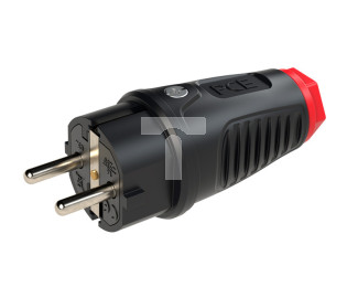 Wtyczka gumowa 16A 2P+Z 230V SCHUKO VDE IP54 /pełna guma/ TAURUS2 0512-sr