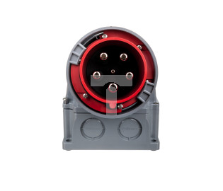 Wtyczka odbiornikowa 125A 5P 400V czerwona IP67 POWER TWIST 545-6