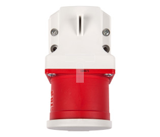 Wtyczka odbiornikowa z klapką 32A 5P 400V czerwona IP44 525-6d