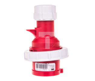 Wtyczka przenośna (zwrotnica faz) 16A 5P 400V czerwona IP67 SHARK 70152-6