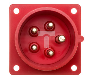 Wtyczka tablicowa 16A 5P 400V czerwona IP44 615-6