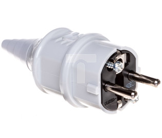 Wtyczka uniwersalna 16A 3P 230V, IP44 Schuko biała 10749 MEN10749