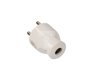 Wtyczka z uziemieniem 16A W-131 biała W13101